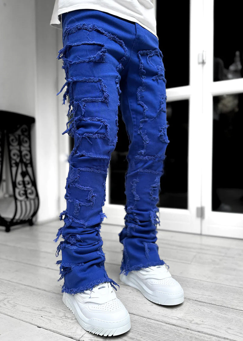 Men's Stacked Ripped Jeans