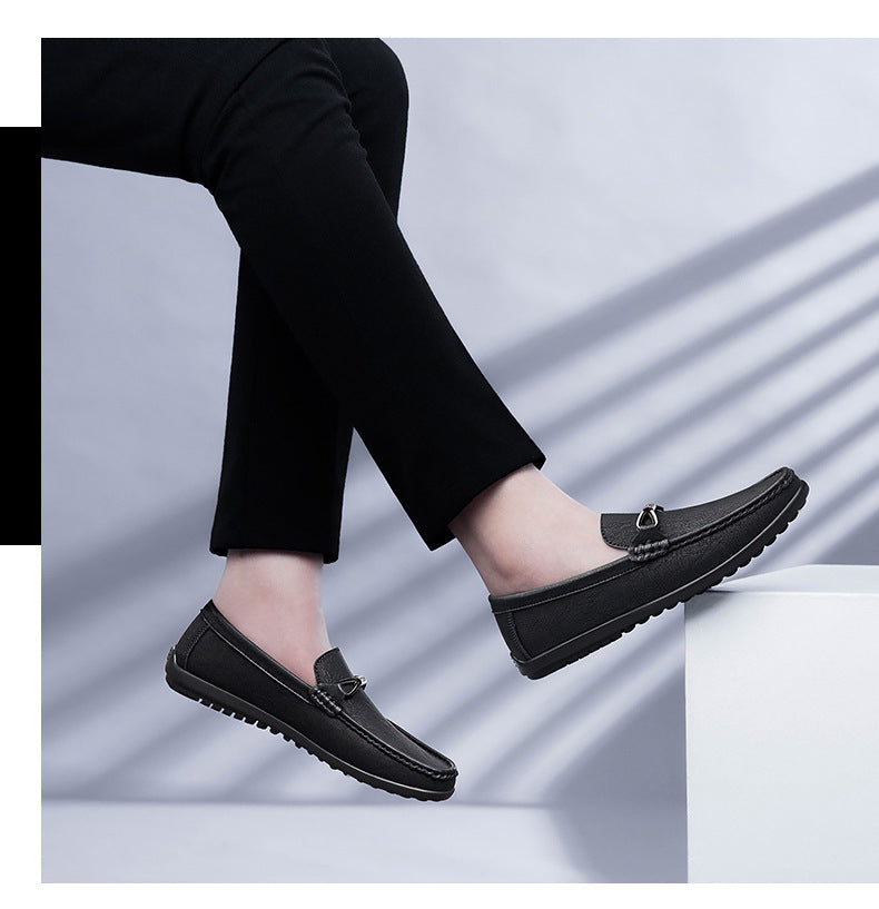 Men's Leather Slip-On Casual Shoes