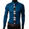 Men's Fitted Plaid Shirt – Smart Casual Cotton Blend | 6 Colours