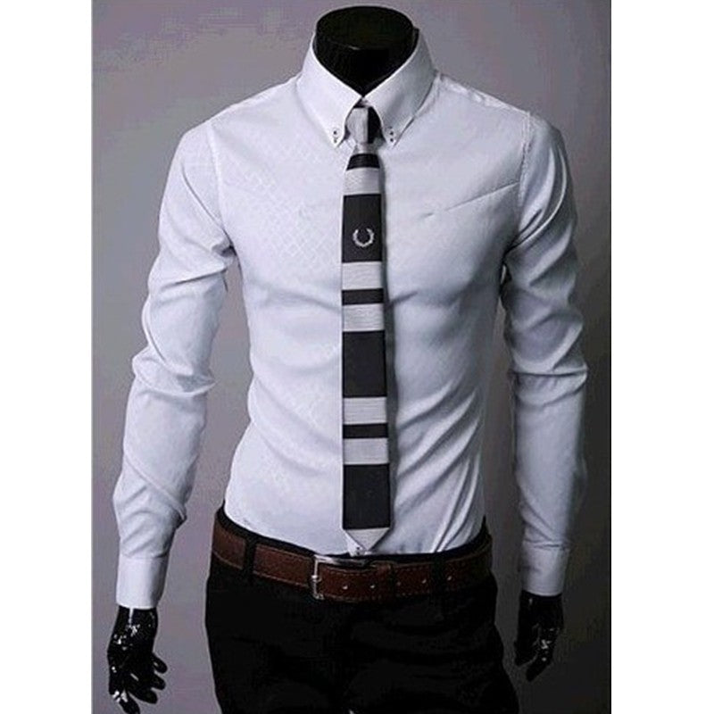 Men's Fitted Plaid Shirt – Smart Casual Cotton Blend | 6 Colours