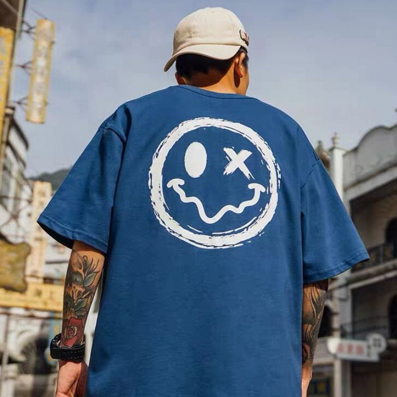 Men's Smiley Face Short Sleeve T-Shirt