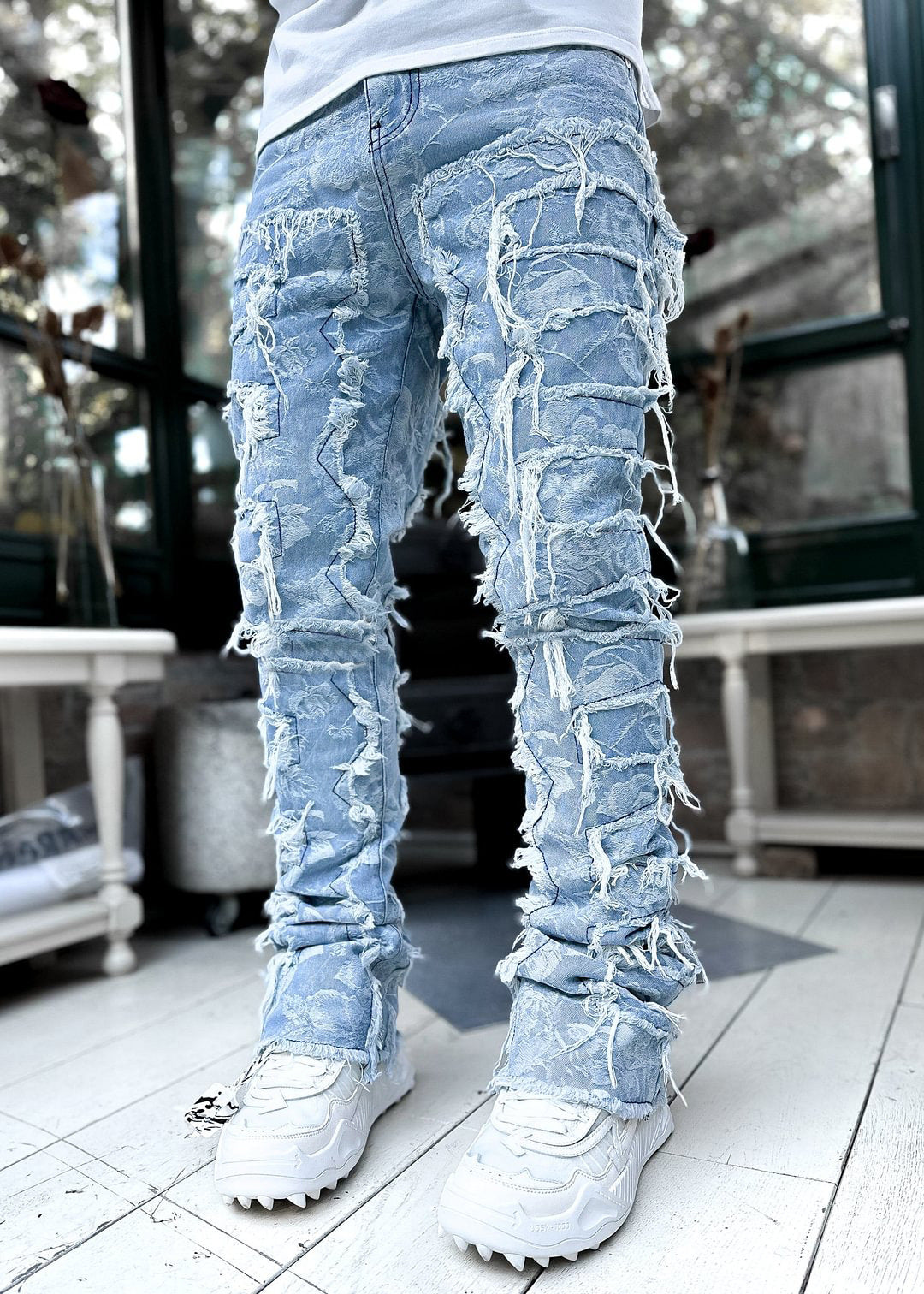 Men's Stacked Ripped Jeans