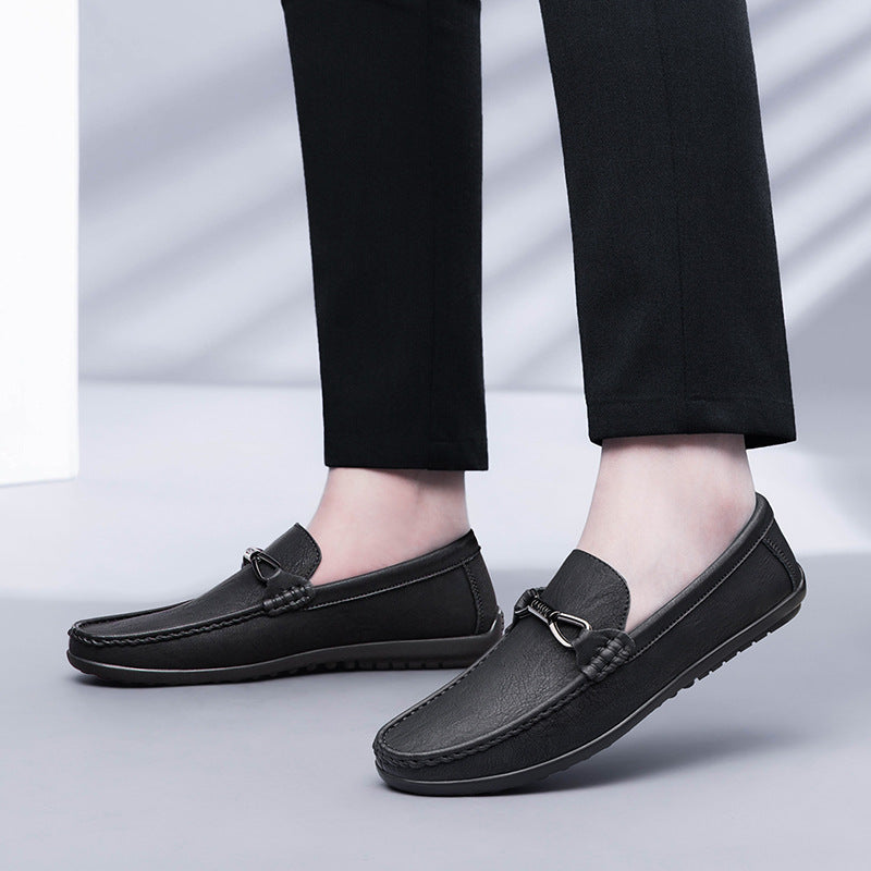 Men's Leather Slip-On Casual Shoes