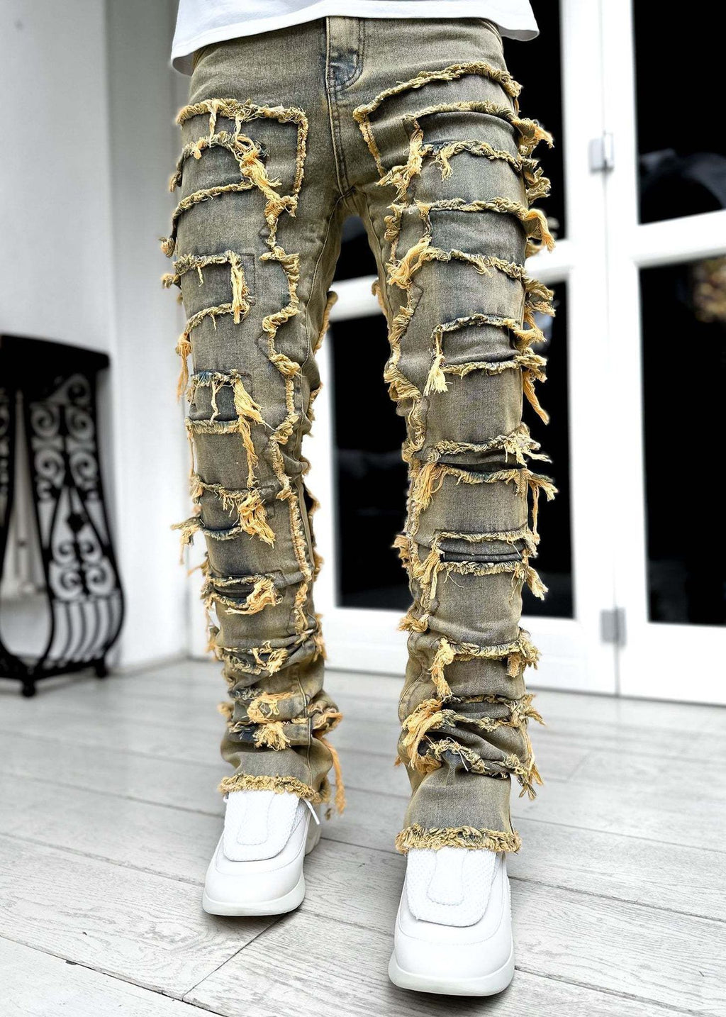 Men's Stacked Ripped Jeans