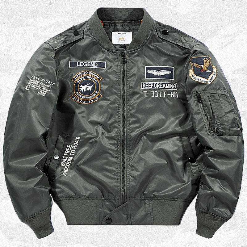 Men's Embroidered Baseball Jacket – Loose Fit Varsity Jacket | 4 Colours