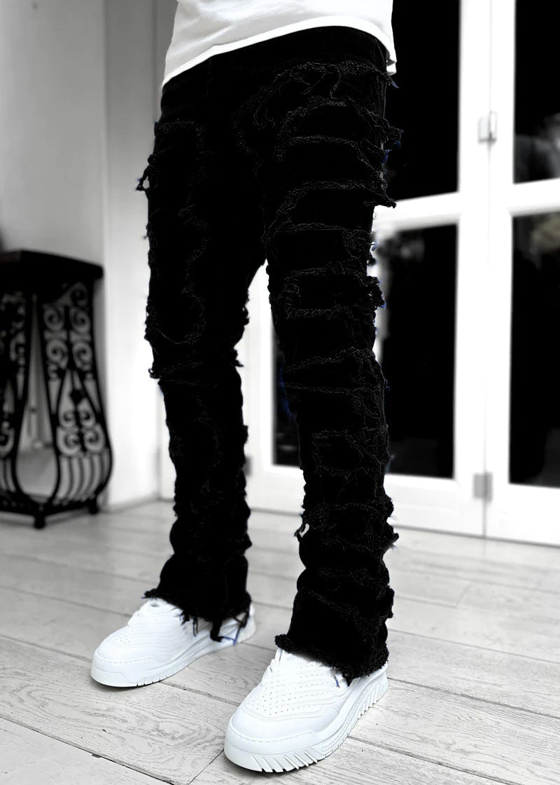 Men's Stacked Ripped Jeans