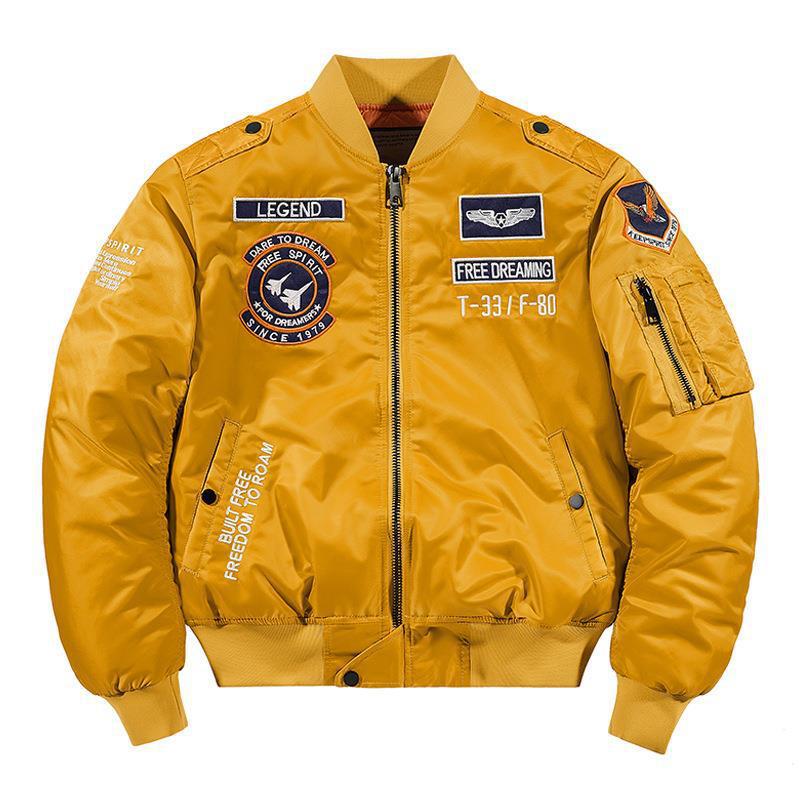 Men's Embroidered Baseball Jacket – Loose Fit Varsity Jacket | 4 Colours