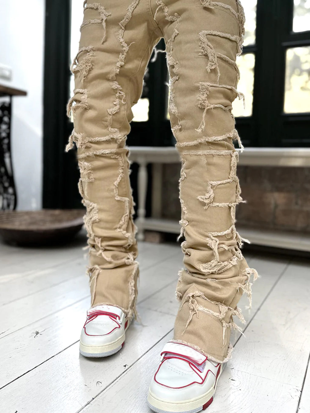 Men's Stacked Ripped Jeans