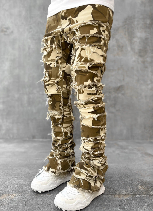 Men's Stacked Ripped Jeans
