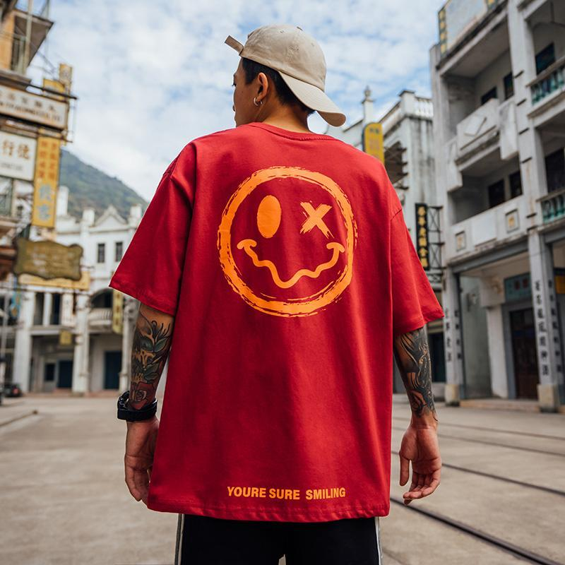 Men's Smiley Face Short Sleeve T-Shirt
