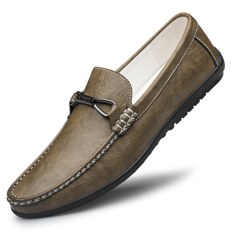 Men's Leather Slip-On Casual Shoes