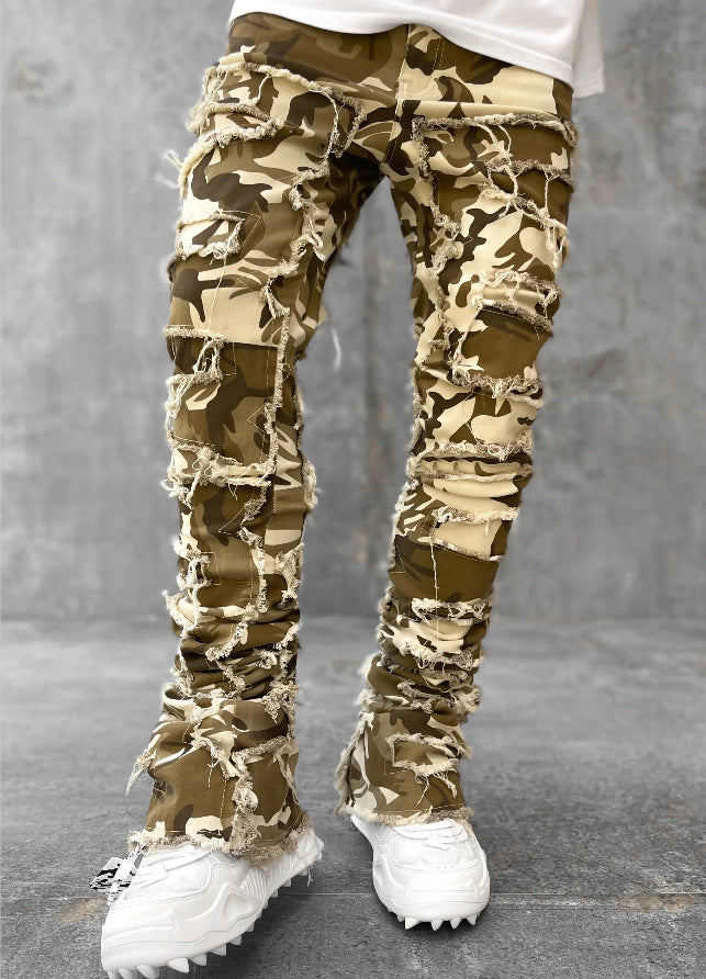 Men's Stacked Ripped Jeans