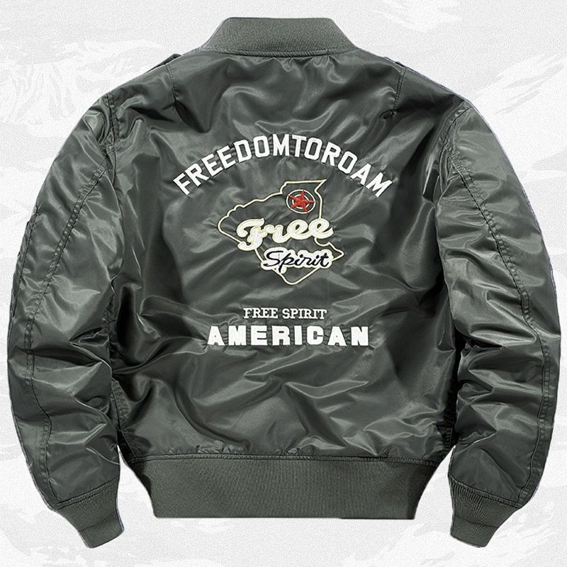 Men's Embroidered Baseball Jacket – Loose Fit Varsity Jacket | 4 Colours