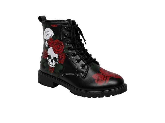 Women's Floral Print Martin Boots