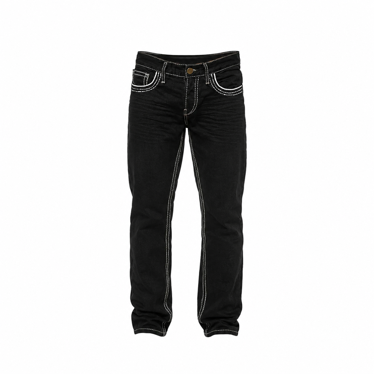 Men's Straight Leg Jeans | Casual Streetwear Denim Trousers