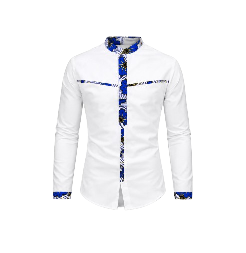 Men's African Batik Print Cotton Shirt