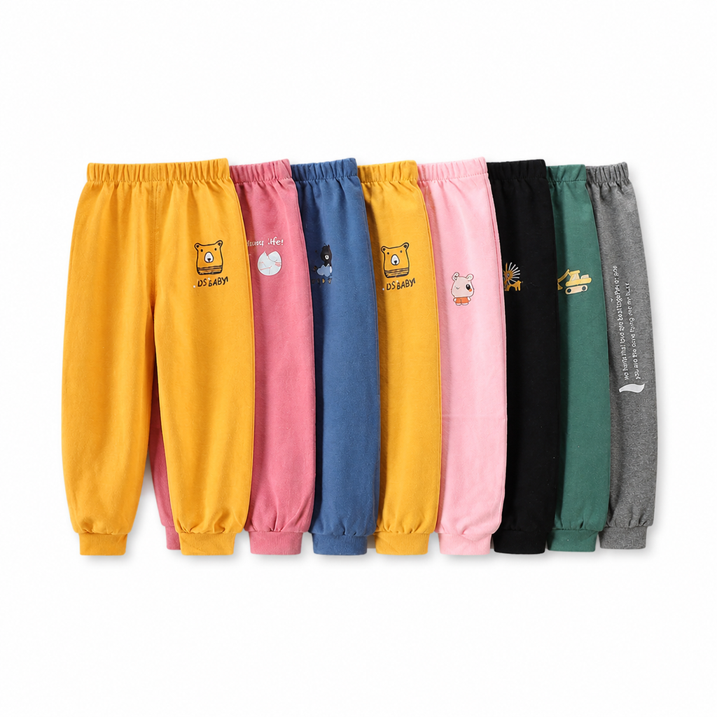Kids Cartoon Animal Joggers | Unisex Elastic Waist Casual Trousers for Boys & Girls