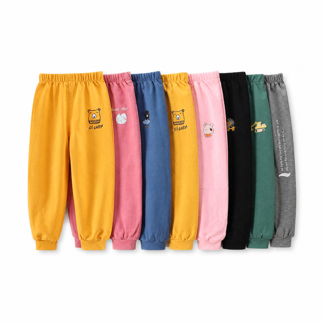 Kids Cartoon Animal Joggers | Unisex Elastic Waist Casual Trousers for Boys & Girls