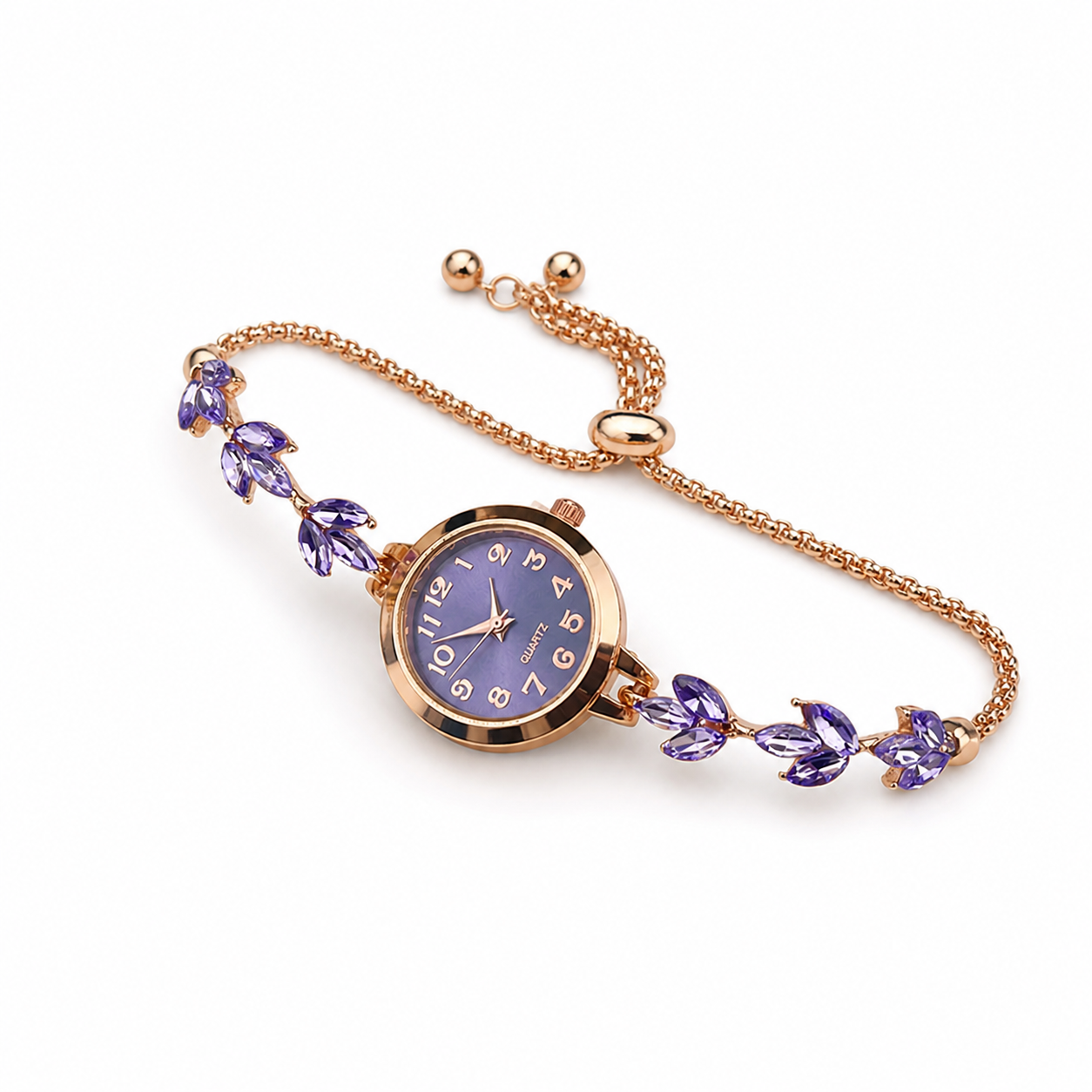 Women's Rhinestone Bracelet Watch | Elegant Quartz Wristwatch Gift for Her
