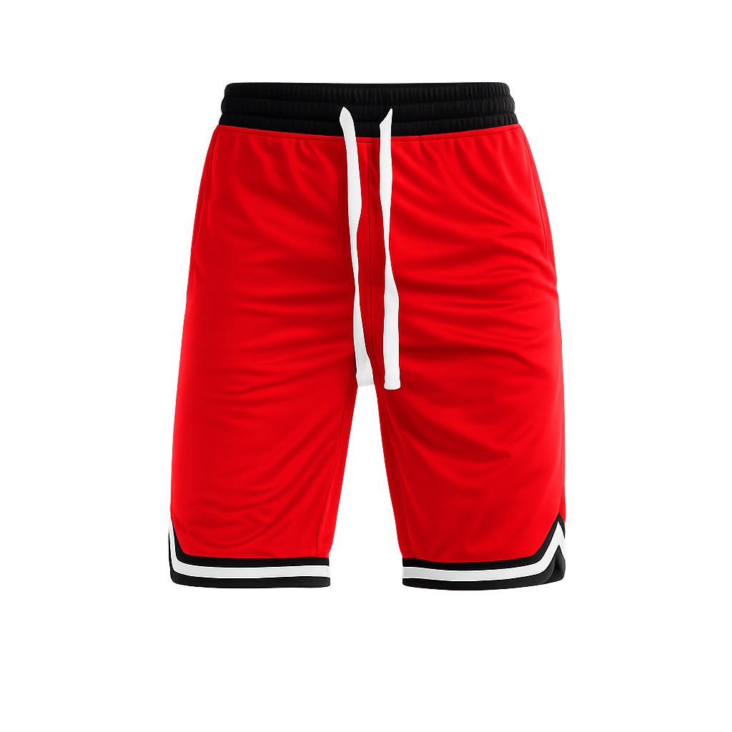 Men's Striped Basketball Shorts – Active Drawstring Shorts with Pockets