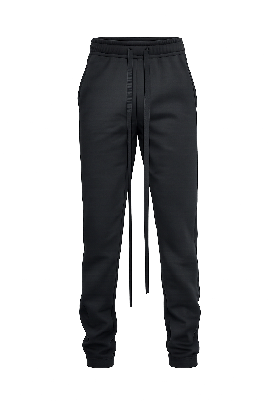 Men's Cotton Fleece Toggle Sweatpants – Elastic Waist Joggers with Ankle Toggle