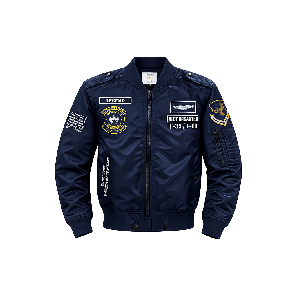 Men's Embroidered Baseball Jacket – Loose Fit Varsity Jacket | 4 Colours