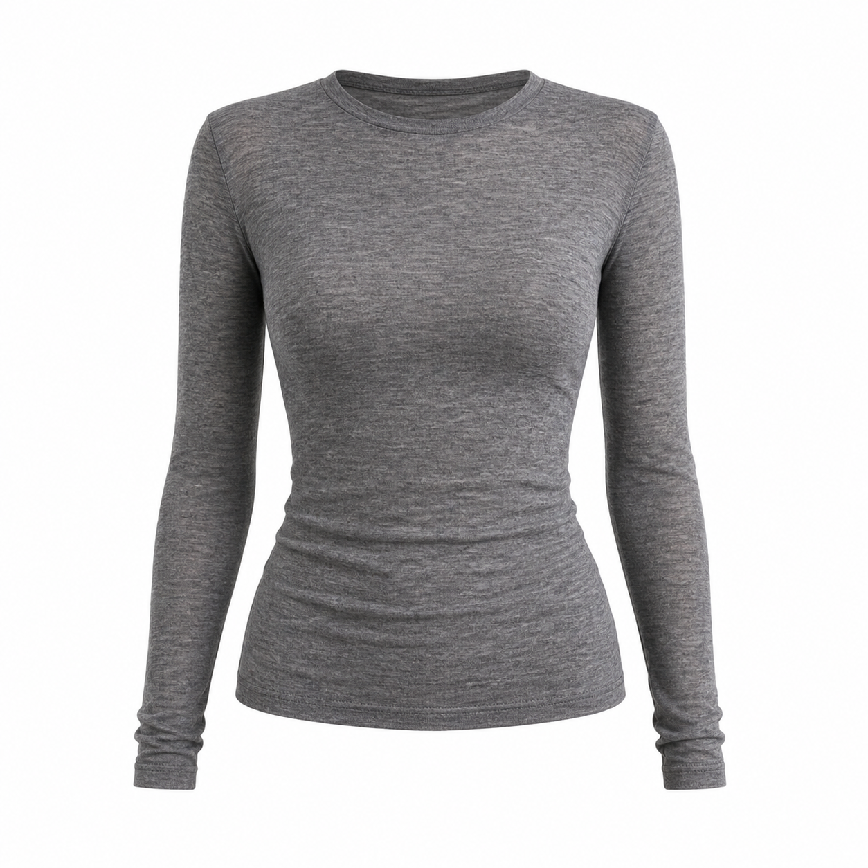 Women's Slim Fit Long Sleeve Top | Stretch Crew Neck T-Shirt | Sizes S–L