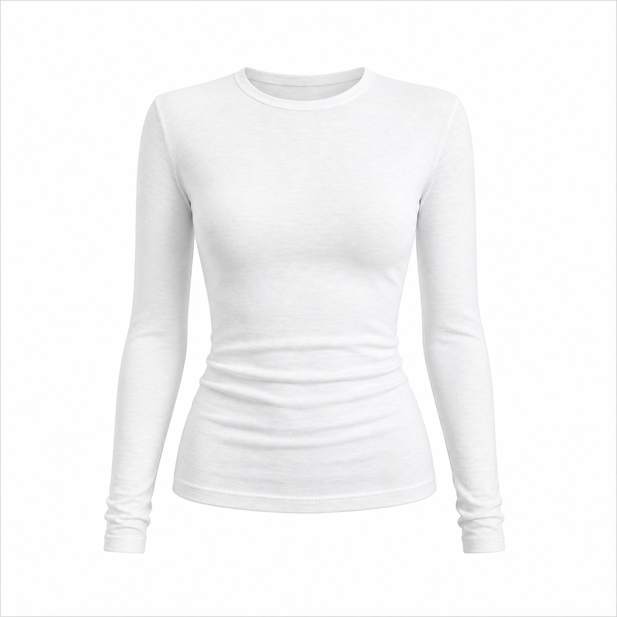 Women's Slim Fit Long Sleeve Top | Stretch Crew Neck T-Shirt | Sizes S–L