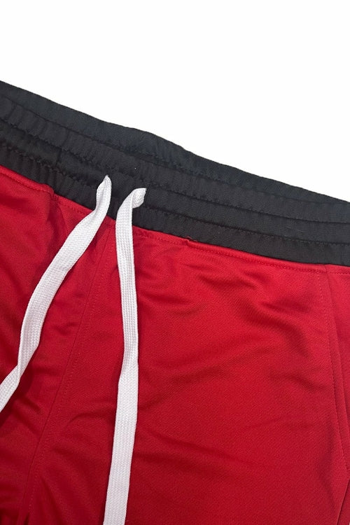 Men's Striped Basketball Shorts – Active Drawstring Shorts with Pockets