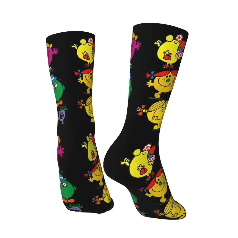 Mr. Men & Little Miss Cartoon Crew Socks | Unisex | One Size | 4 Designs