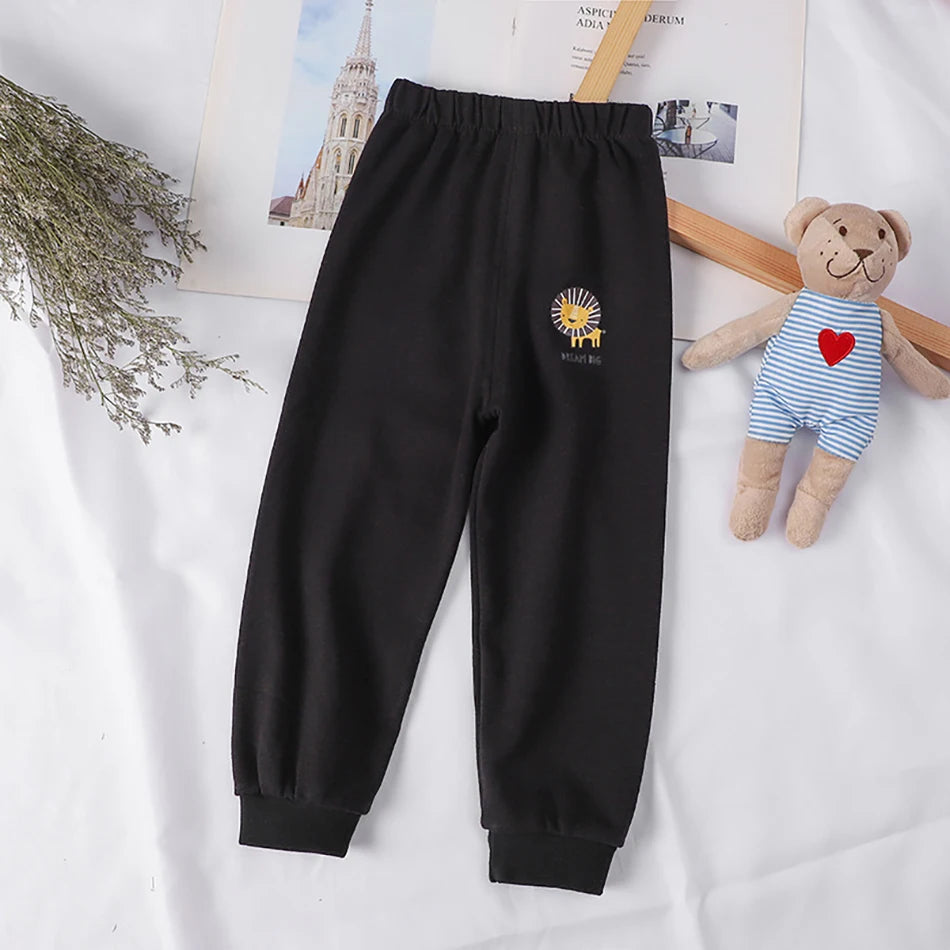 Kids Cartoon Animal Joggers | Unisex Elastic Waist Casual Trousers for Boys & Girls
