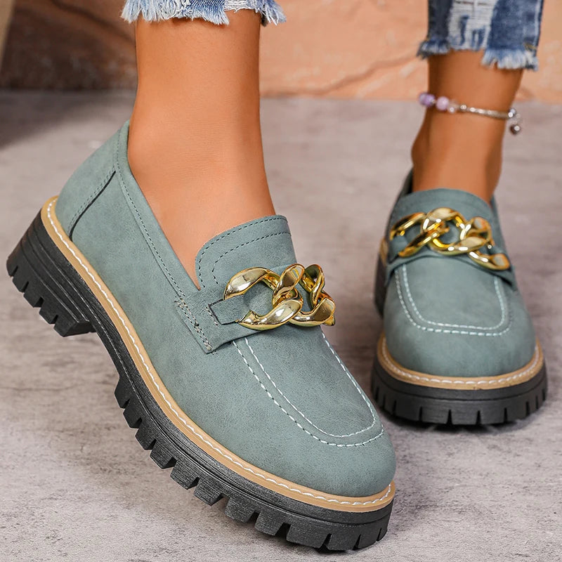 Women's Slip-On Loafers | Mid Heel Casual Shoes | 3 Colours | EU 36–43