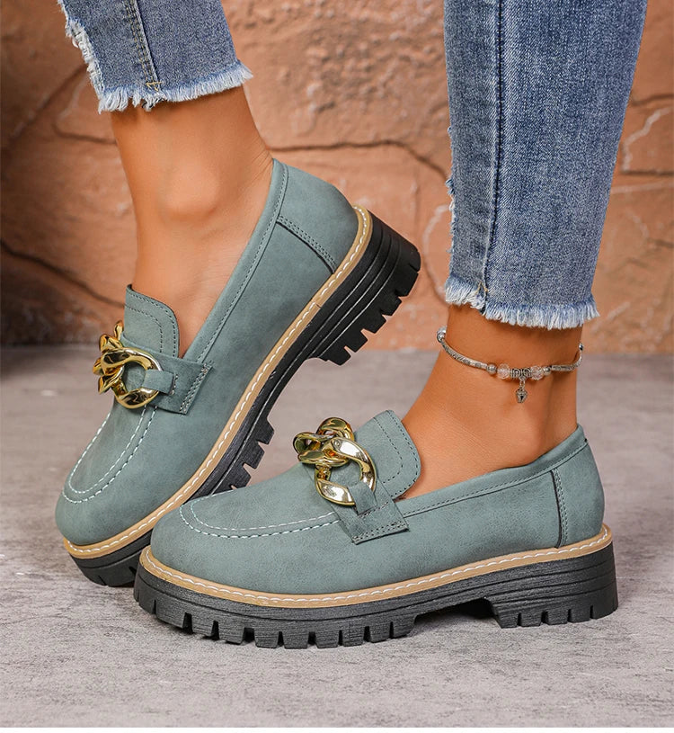 Women's Slip-On Loafers | Mid Heel Casual Shoes | 3 Colours | EU 36–43