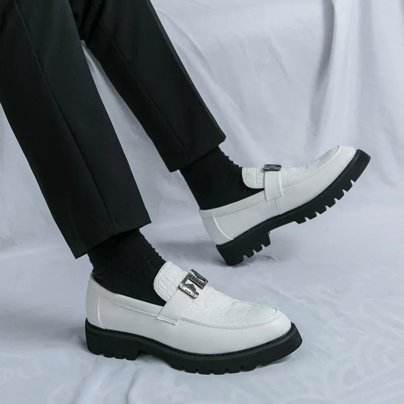 Men's Slip-On Loafers | Thick Sole Faux Leather Casual Shoes | EU 38–46