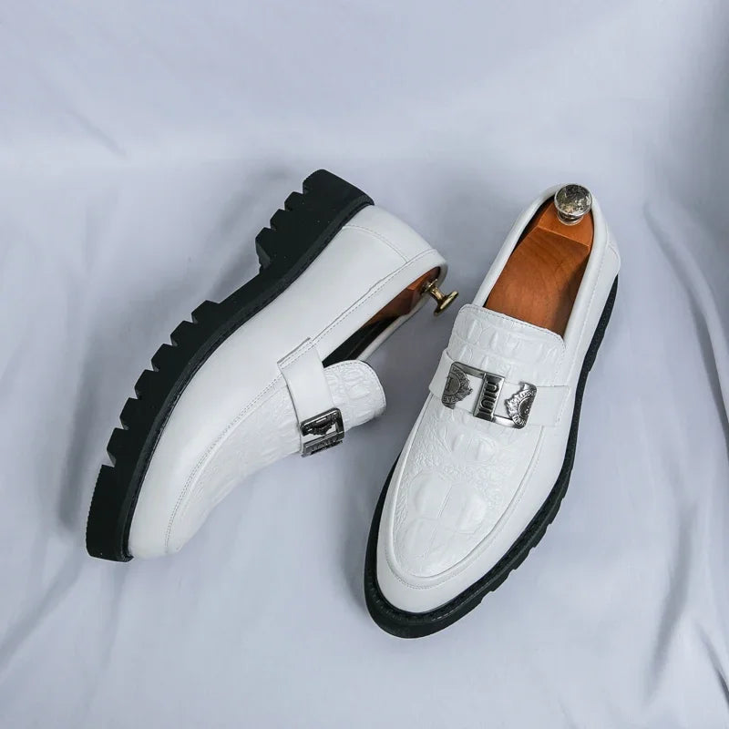 Men's Slip-On Loafers | Thick Sole Faux Leather Casual Shoes | EU 38–46
