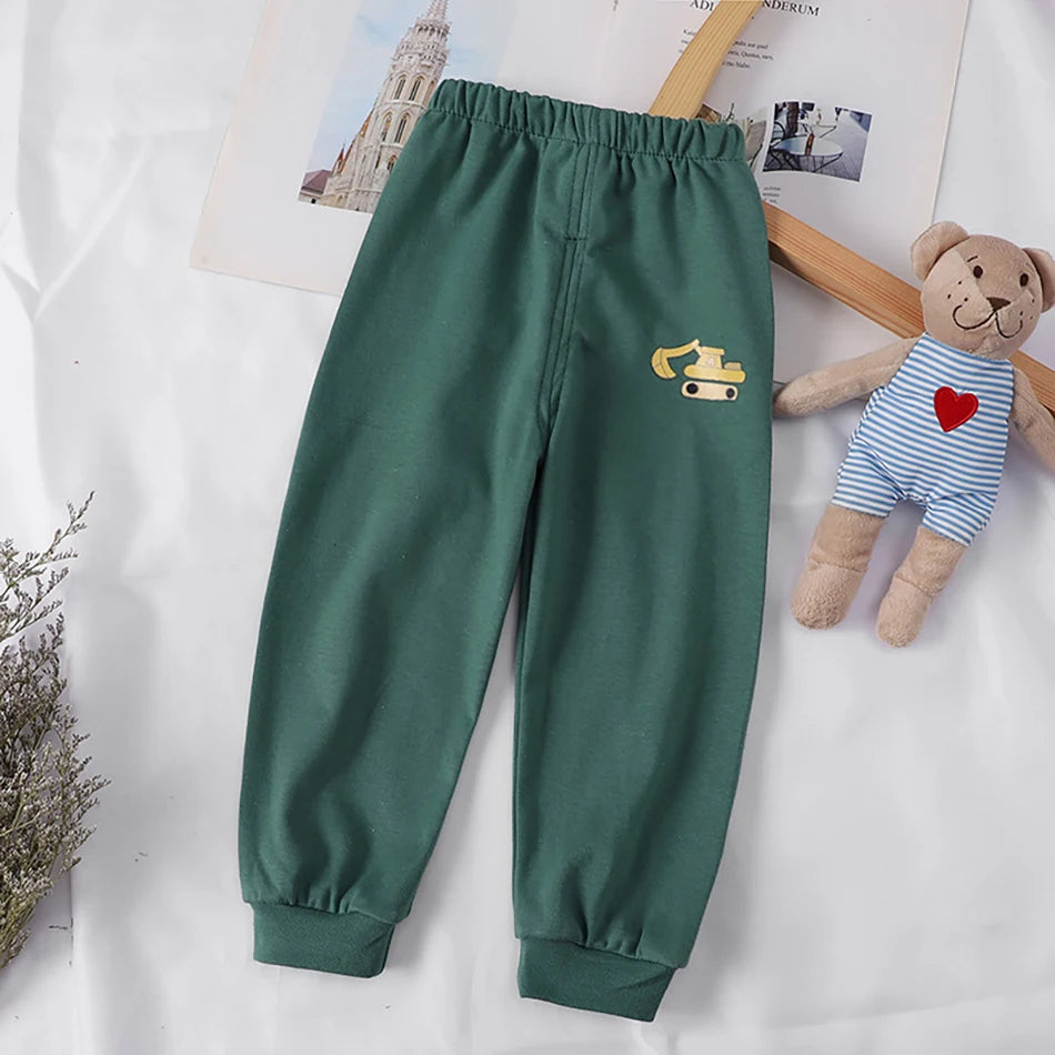 Kids Cartoon Animal Joggers | Unisex Elastic Waist Casual Trousers for Boys & Girls