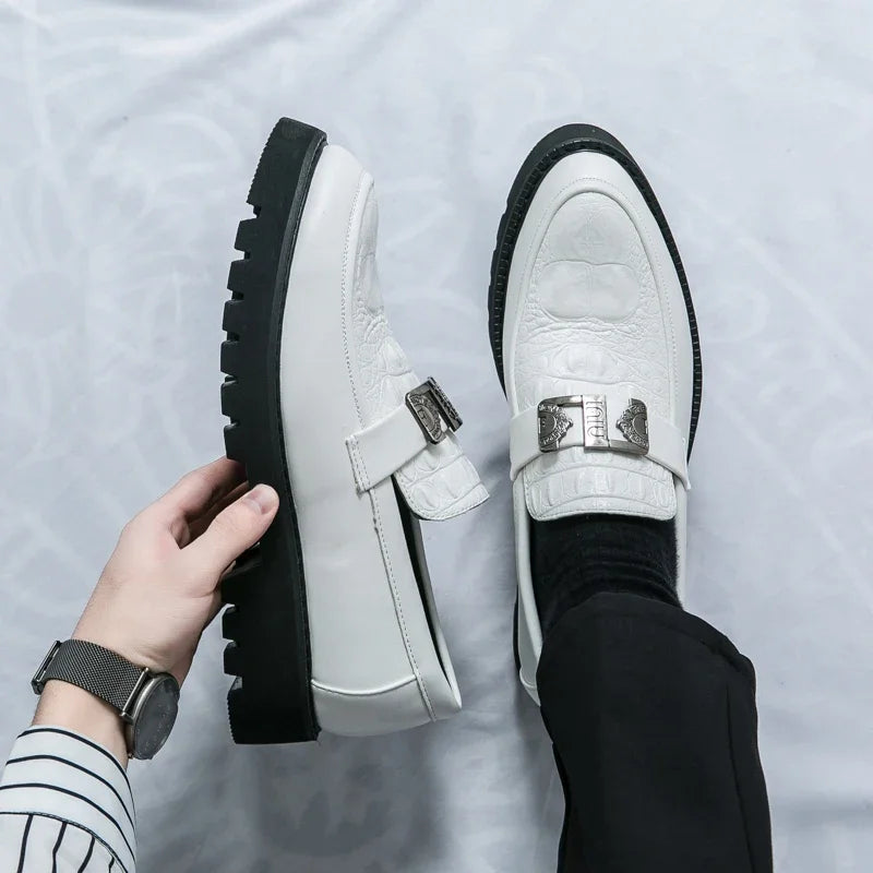 Men's Slip-On Loafers | Thick Sole Faux Leather Casual Shoes | EU 38–46