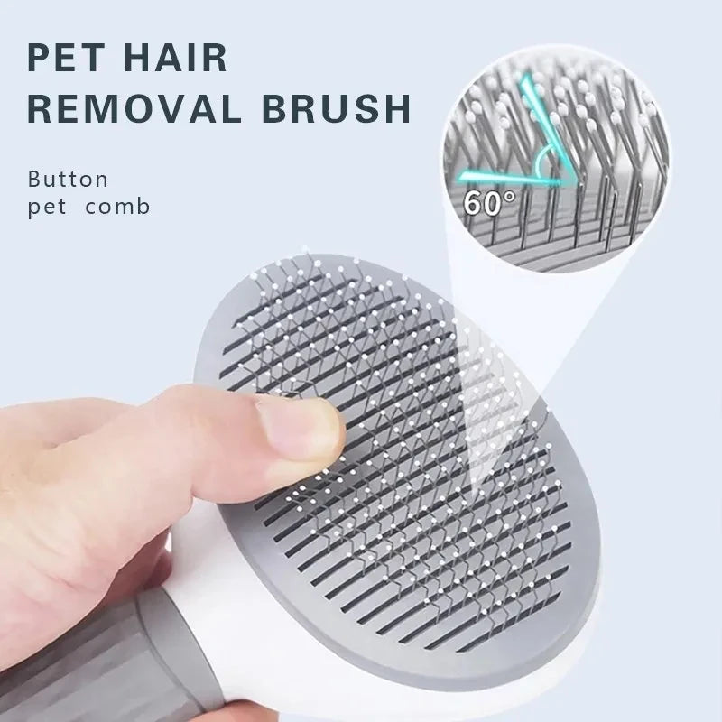Pet Slicker Brush | Self-Cleaning Grooming Brush for Dogs & Cats