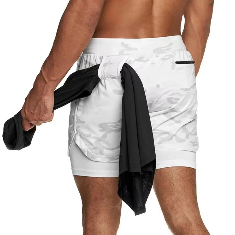 Men's 2-in-1 Running Shorts | Quick Dry Gym & Training Shorts | Sizes M–XXXL