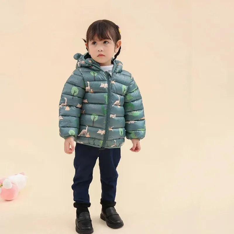 Kids Hooded Puffer Jacket | Lightweight Zip-Up Coat for Boys & Girls 0–5 Years