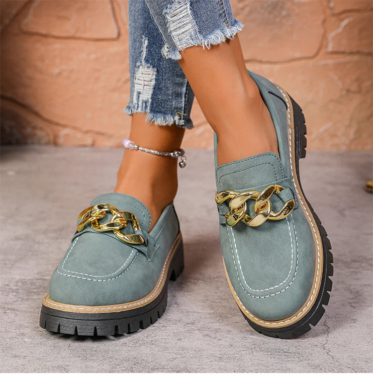 Women's Slip-On Loafers | Mid Heel Casual Shoes | 3 Colours | EU 36–43