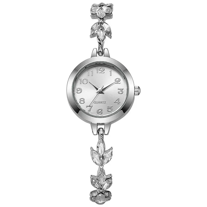 Women's Rhinestone Bracelet Watch | Elegant Quartz Wristwatch Gift for Her