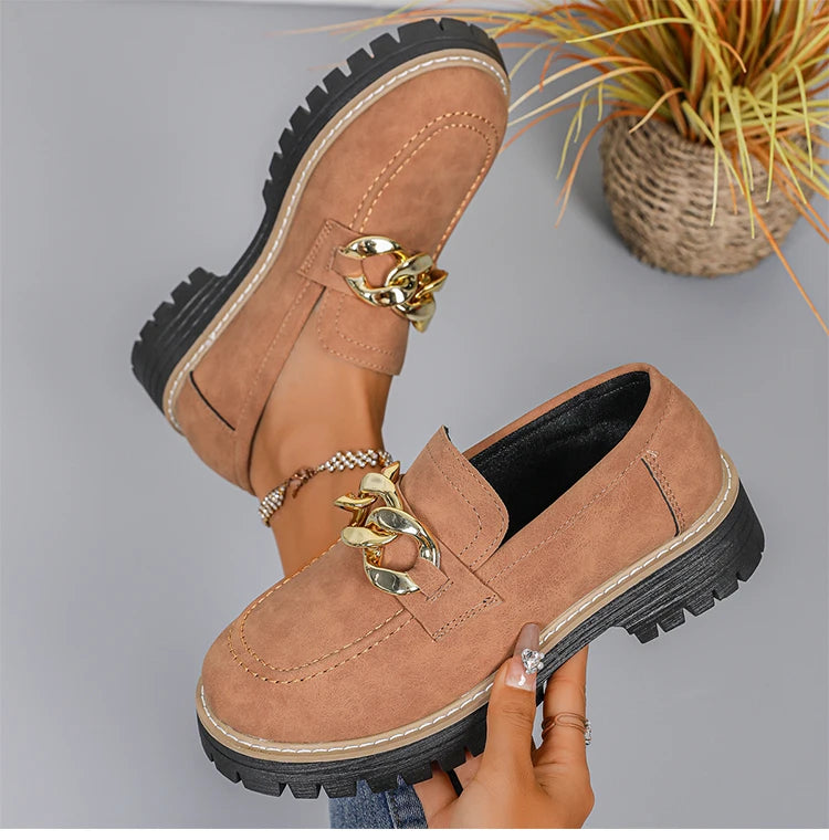 Women's Slip-On Loafers | Mid Heel Casual Shoes | 3 Colours | EU 36–43