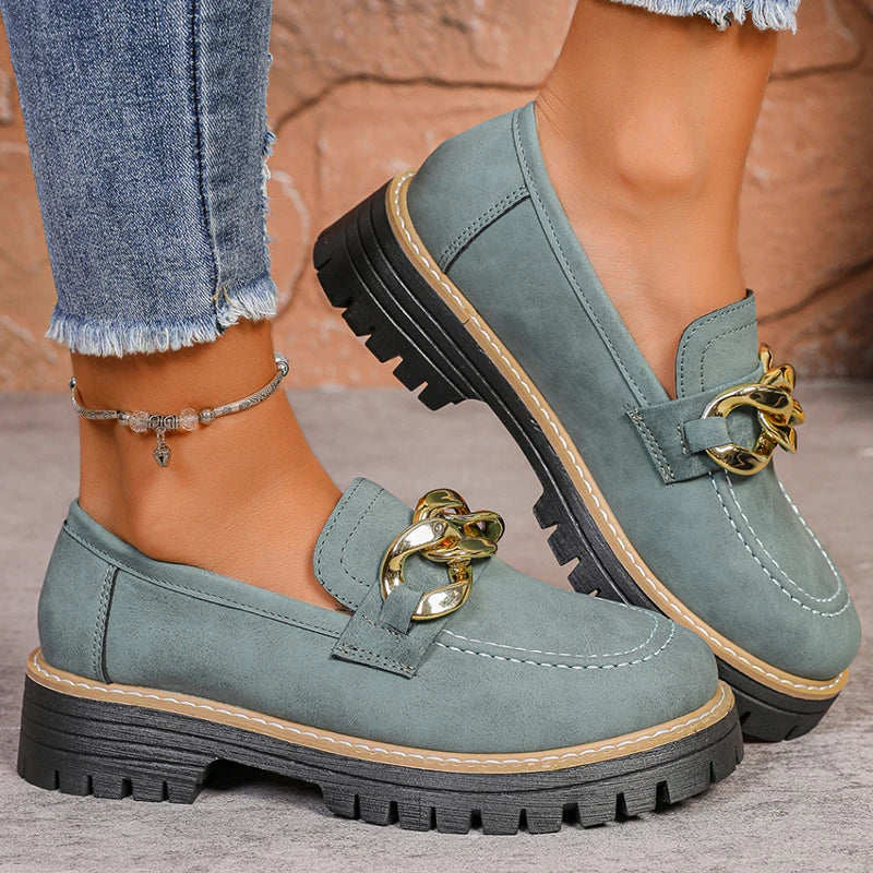 Women's Slip-On Loafers | Mid Heel Casual Shoes | 3 Colours | EU 36–43