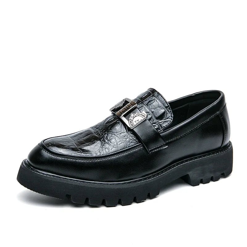 Men's Slip-On Loafers | Thick Sole Faux Leather Casual Shoes | EU 38–46