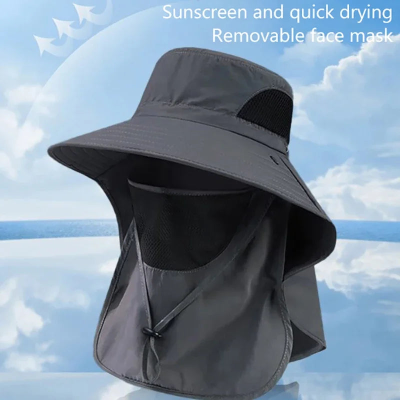 UV Protection Sun Hat with Neck Flap | Fishing, Hiking & Outdoor Cap | One Size