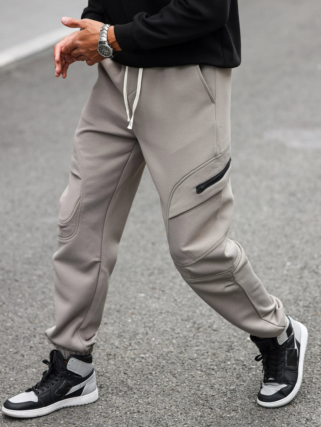 Unisex Jogger Pants | Tapered Cuffs, Pockets & Drawstring | Grey | Sizes S–XXL