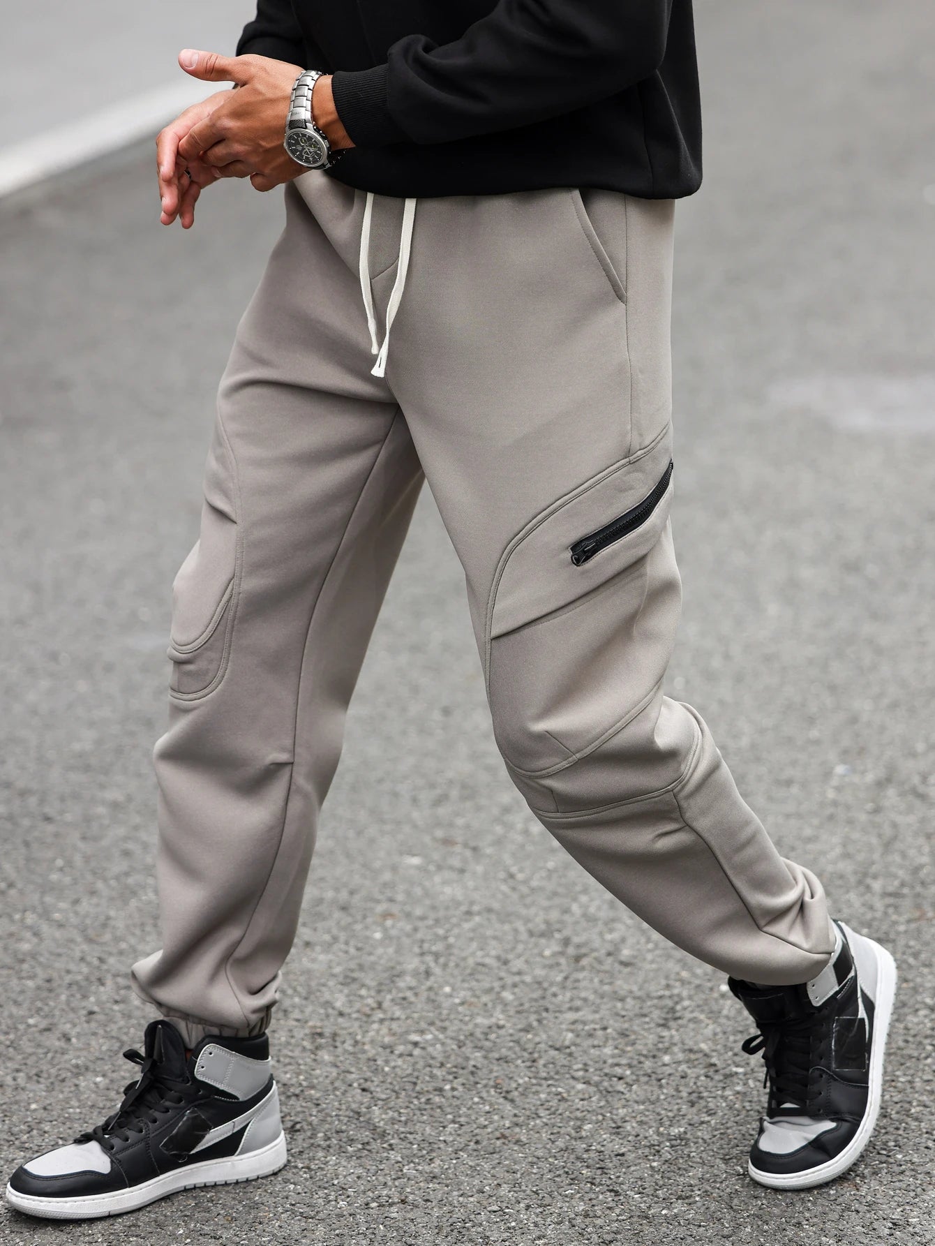 Unisex Jogger Pants | Tapered Cuffs, Pockets & Drawstring | Grey | Sizes S–XXL