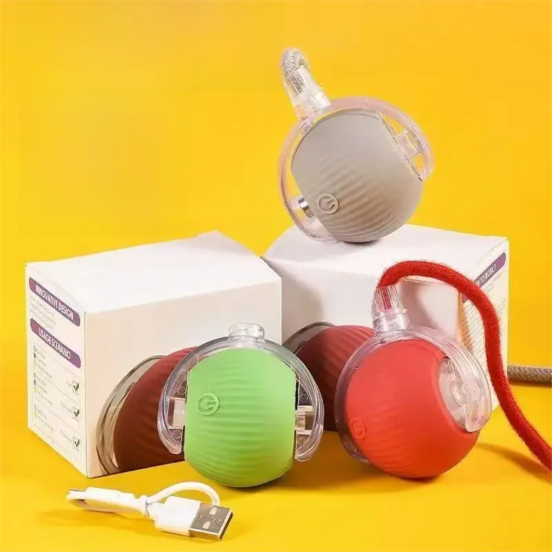 Smart Interactive Rolling Ball Toy for Dogs & Cats | Auto Obstacle Avoidance, 3 Play Modes