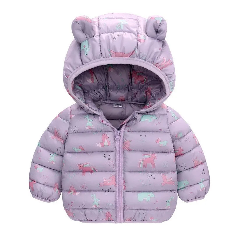 Kids Hooded Puffer Jacket | Lightweight Zip-Up Coat for Boys & Girls 0–5 Years